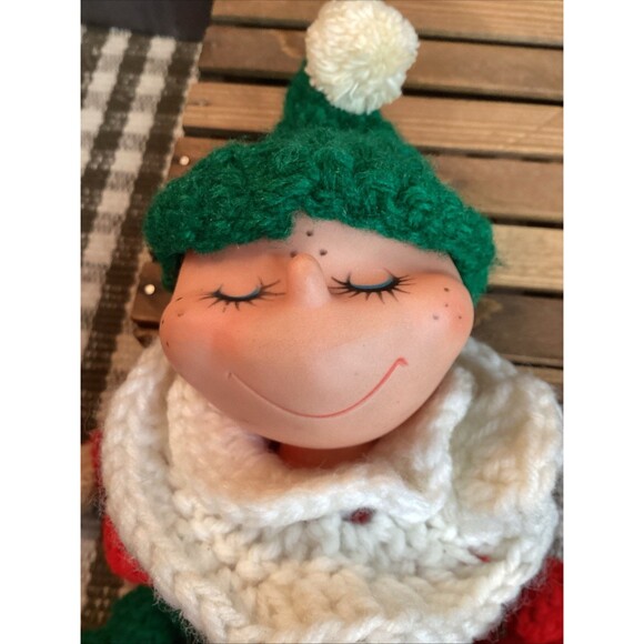 Holiday / Christmas Hand Made Crocheted Pixie ELF + Ornaments & Stockings - Picture 6 of 11